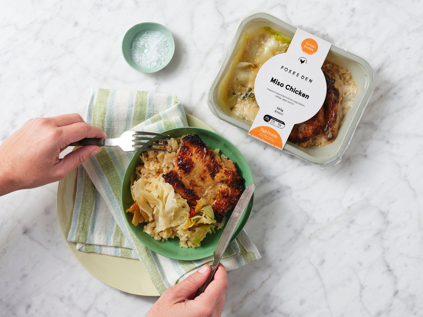 Miso Chicken with Napa Cabbage