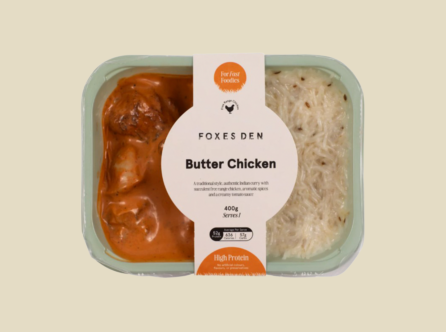 Foxes Den Butter Chicken with Cumin Rice