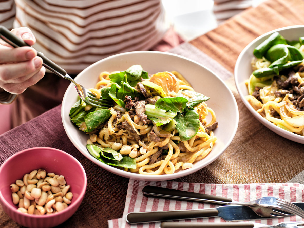 Satay Kangaroo Noodle Stir-Fry