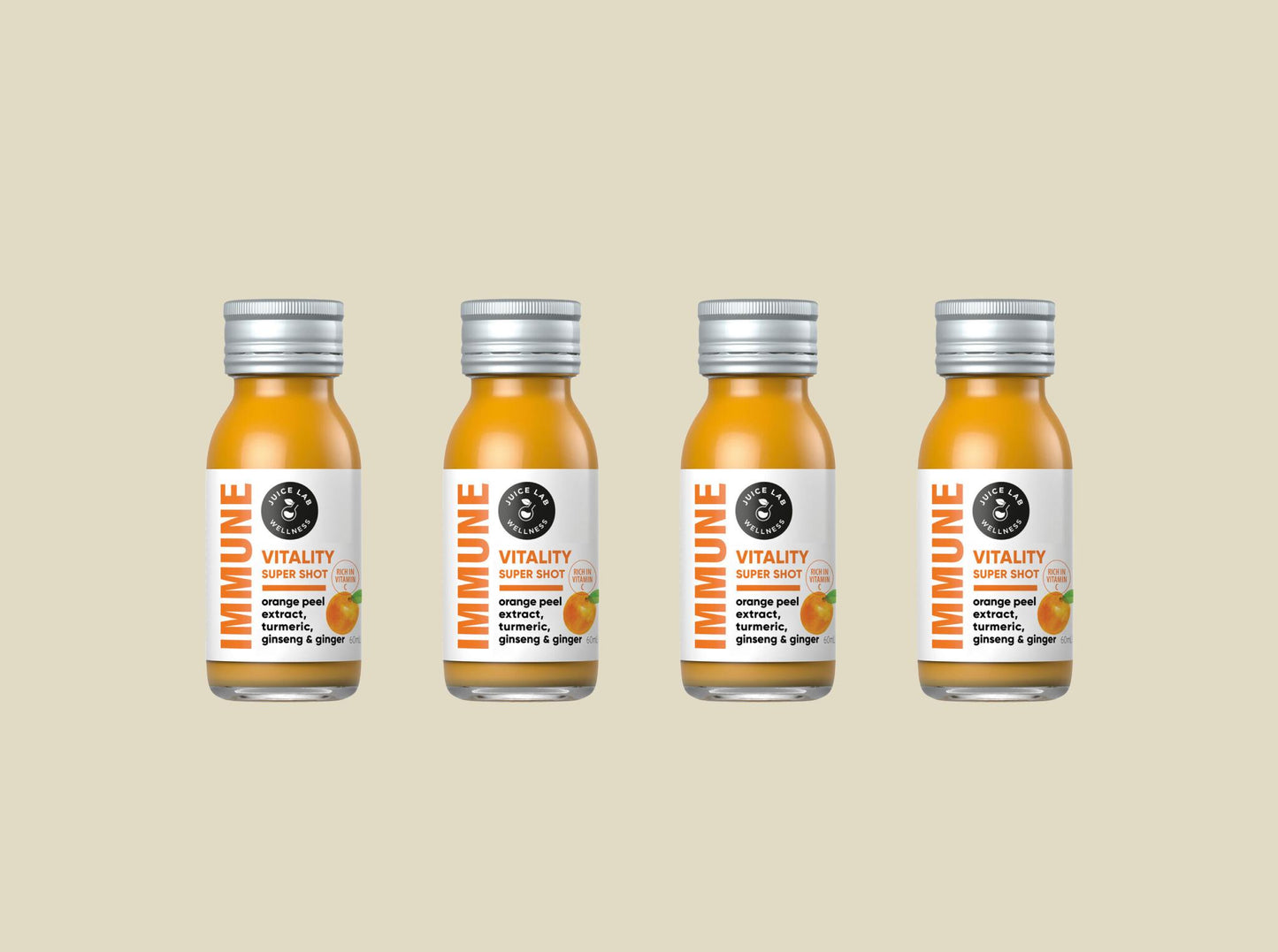 The Juice Lab Wellness Immune Vitality Super Shot 4x60ml