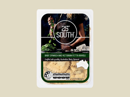 25° South Baby Spinach and Victorian Fetta Ravioli