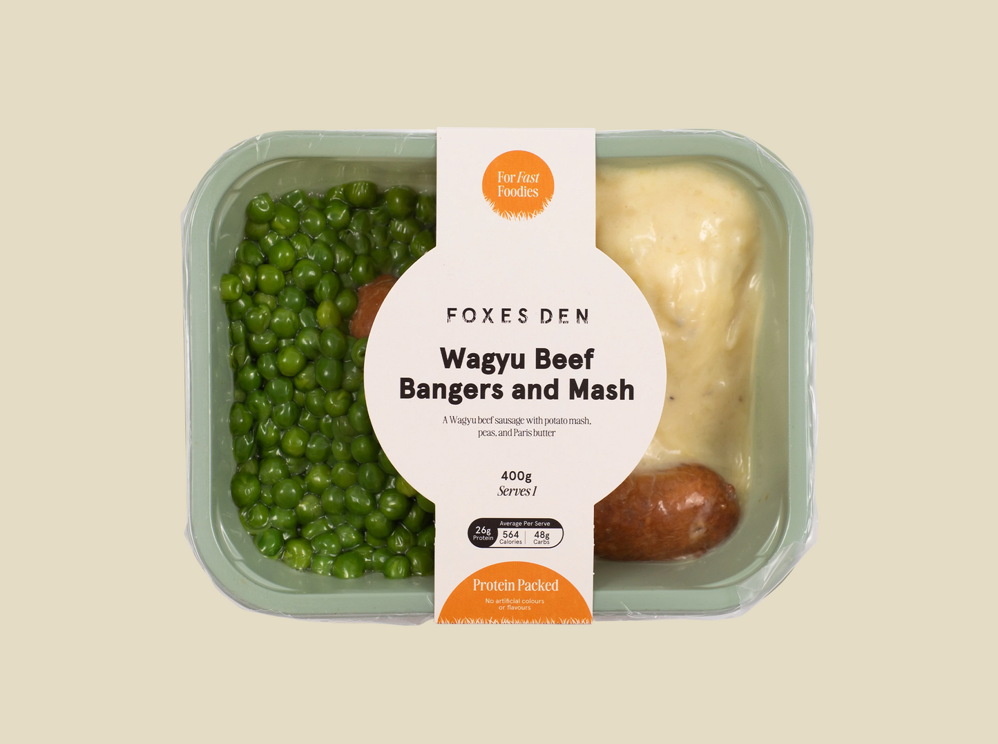 Foxes Den Wagyu Beef Bangers and Mash