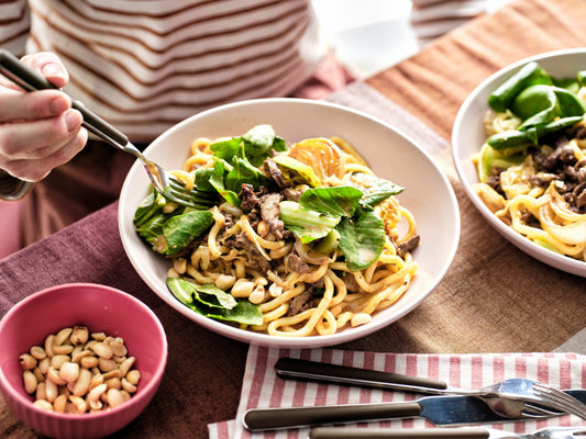 Satay Kangaroo Noodle Stir-Fry